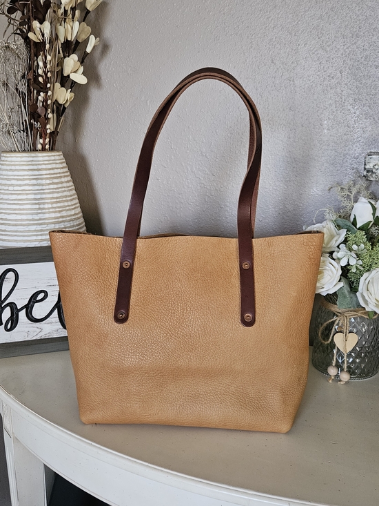 Go Forth Goods Handbags - Go Forth Goods Large Avery Tan Leather Tote